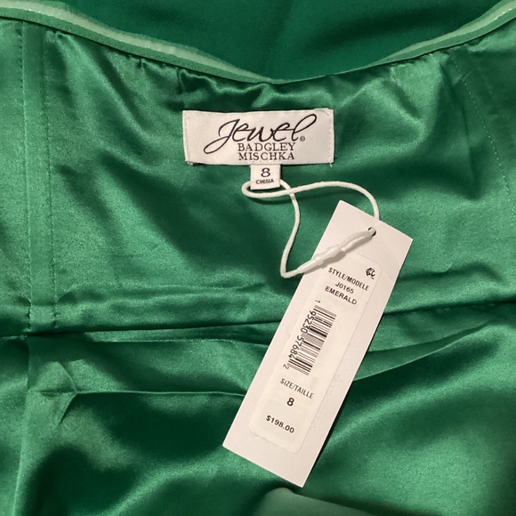 Jewel Badgley Mischka Draped Halter Neck Asymmetric Cocktail Dress, size 8 - Picture 14 of 16